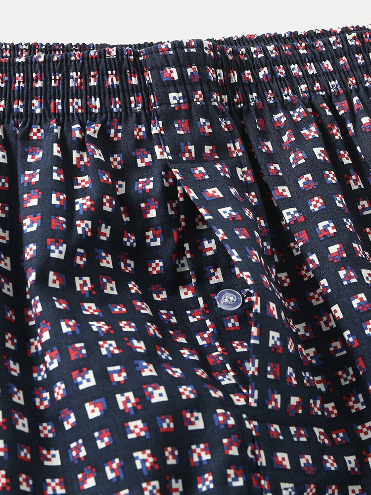 Atmungsaktive Boxershorts für Herren aus 100 % Baumwolle mit lockerer Passform und Home Arrow-Print