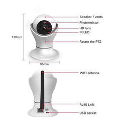 1080P HD Wireless IP Camera with Night Vision and Remote Access for Home Security