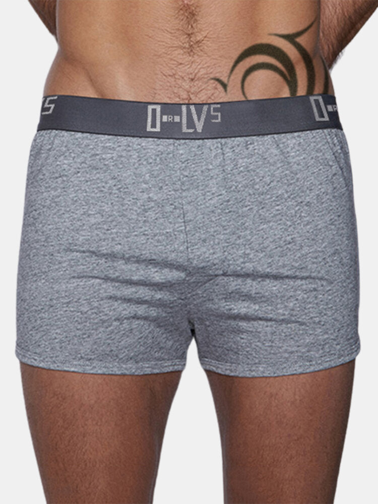 Lockere, atmungsaktive Boxershorts für Herren aus Baumwolle mit mittlerer Taille und elastischem Bund