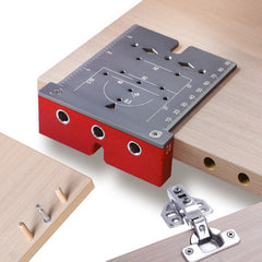 35mm Hinge Jig for Door Cabinets - Concealed Hinge Hole Template, Aluminium Alloy Drill Guide Locator Tool