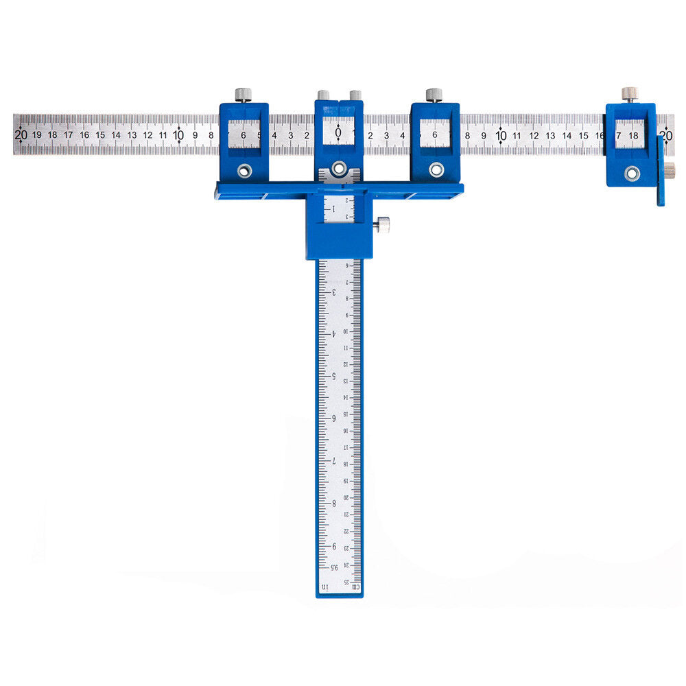 Adjustable Cabinet Hardware Jig - Drill Guide for Installing Handles & Knobs on Doors & Drawers - Woodworking Tool