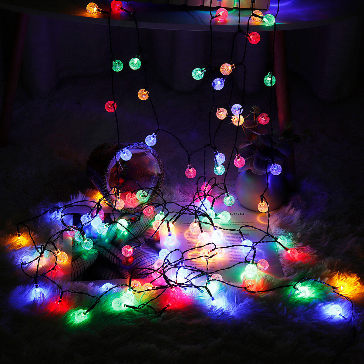 12M Waterproof 100 LED String Ball Lights - Outdoor Garden Party Wedding Decor with Remote Control