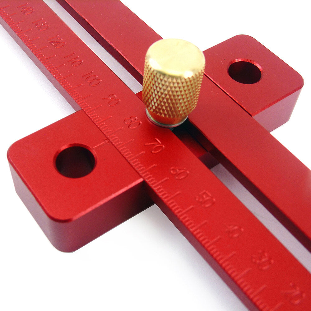 Aluminum Alloy T-Type Scribing Ruler for Woodworking - 170/270/370mm Marking Tool
