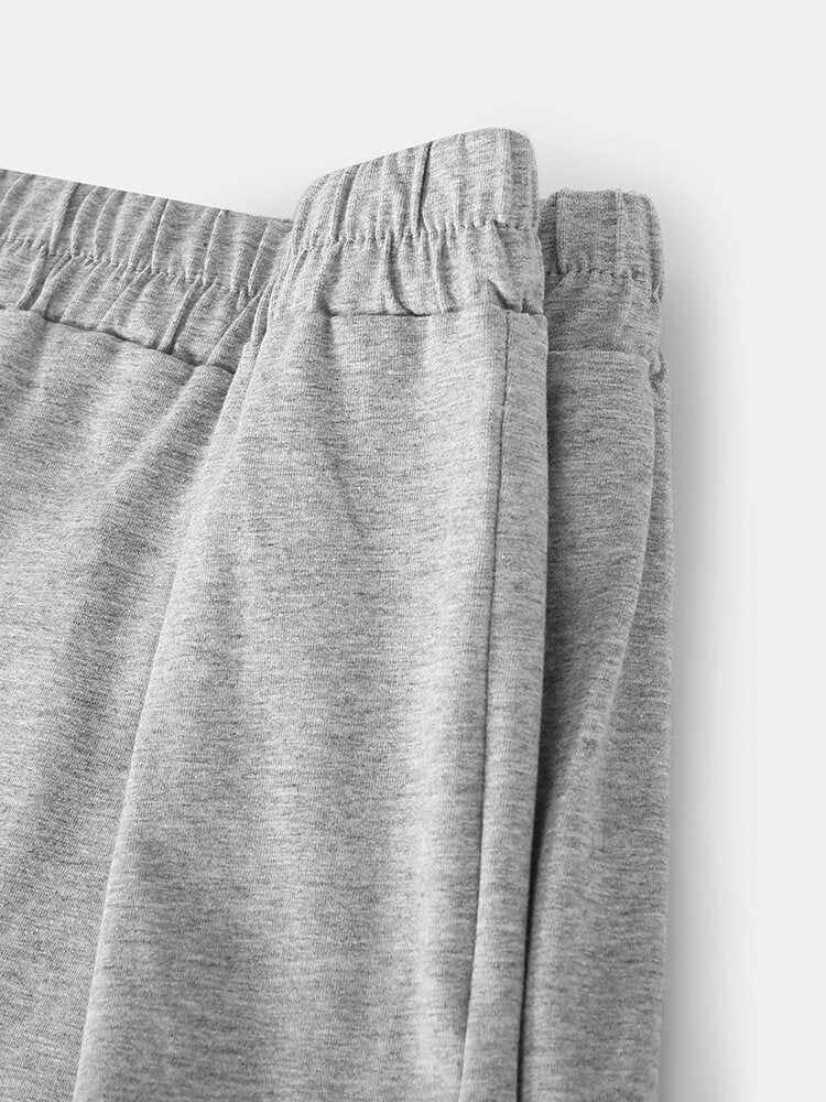 Herren Baumwolle Einfarbig Atmungsaktive Lockere Home Shorts Boxer