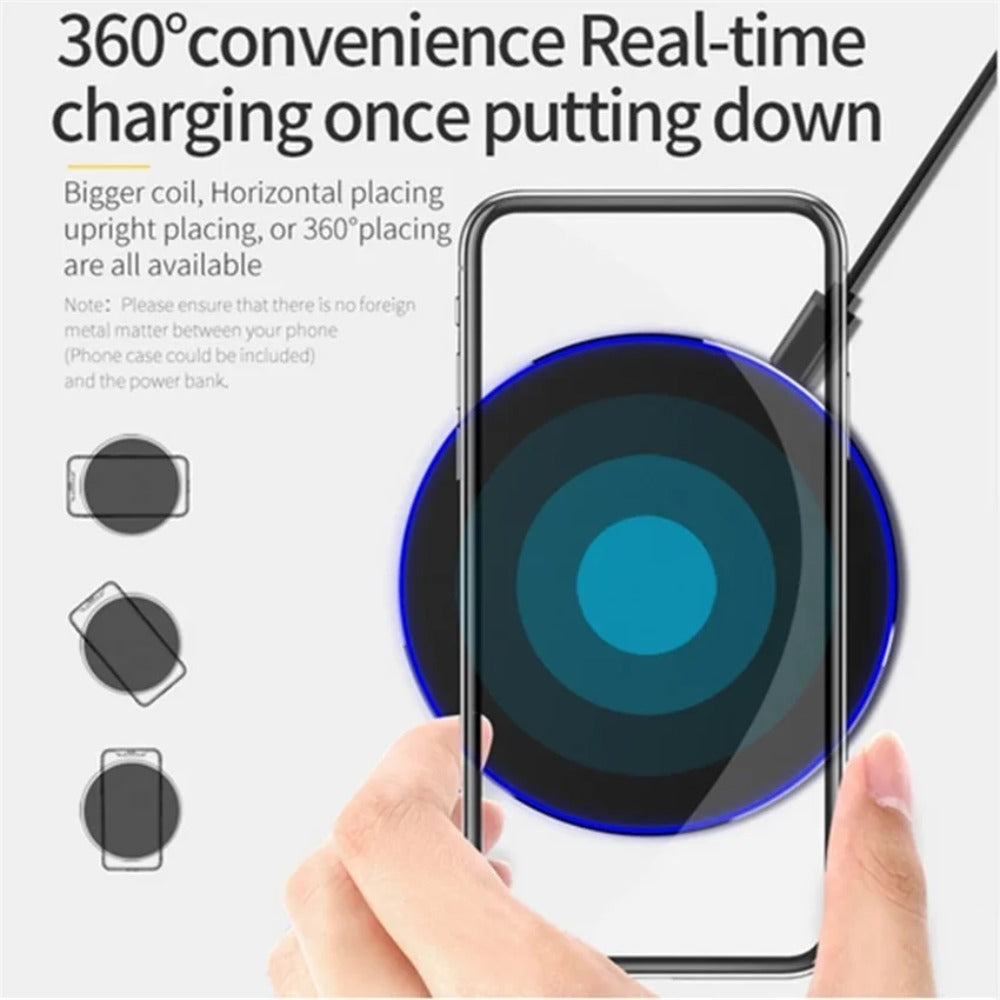 100W Fast Wireless Charger for iPhone, Samsung, Xiaomi, Huawei - Induction Charging Pad