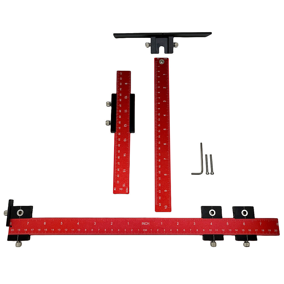 600 mm verstellbare Schrankbeschlaglehre aus Aluminiumlegierung zur einfachen Montage von Griffen, Knöpfen, Türen und Schubladen