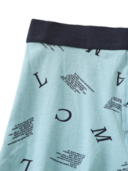 4er-Pack atmungsaktive und bequeme Boxerunterhosen aus Baumwolle für Herren mit Buchstabendruck