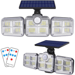 122LED Solar Walkway Lights - 3 Modes, Motion Sensor, Adjustable Outdoor Garden Street Lamp