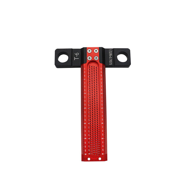 T-Shaped Woodworking Hole Marking Ruler for Parallel Lines
