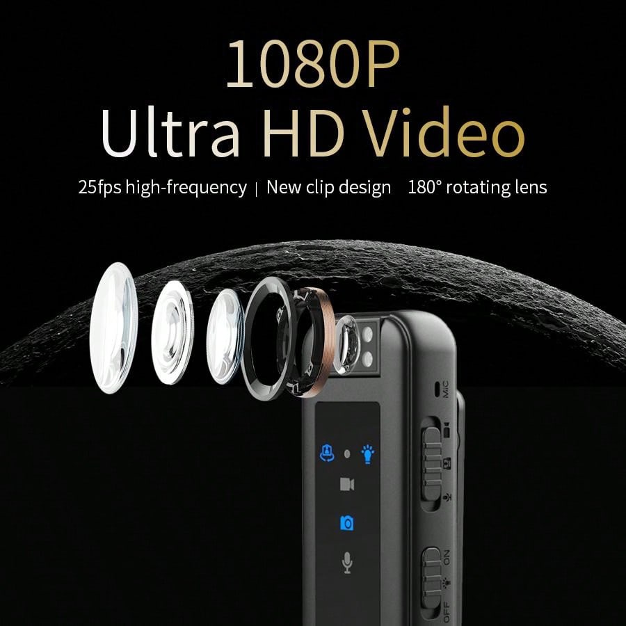 HD 1080p Mini Camera with Bicycle 1/4-Inch Screw Nut Bracket