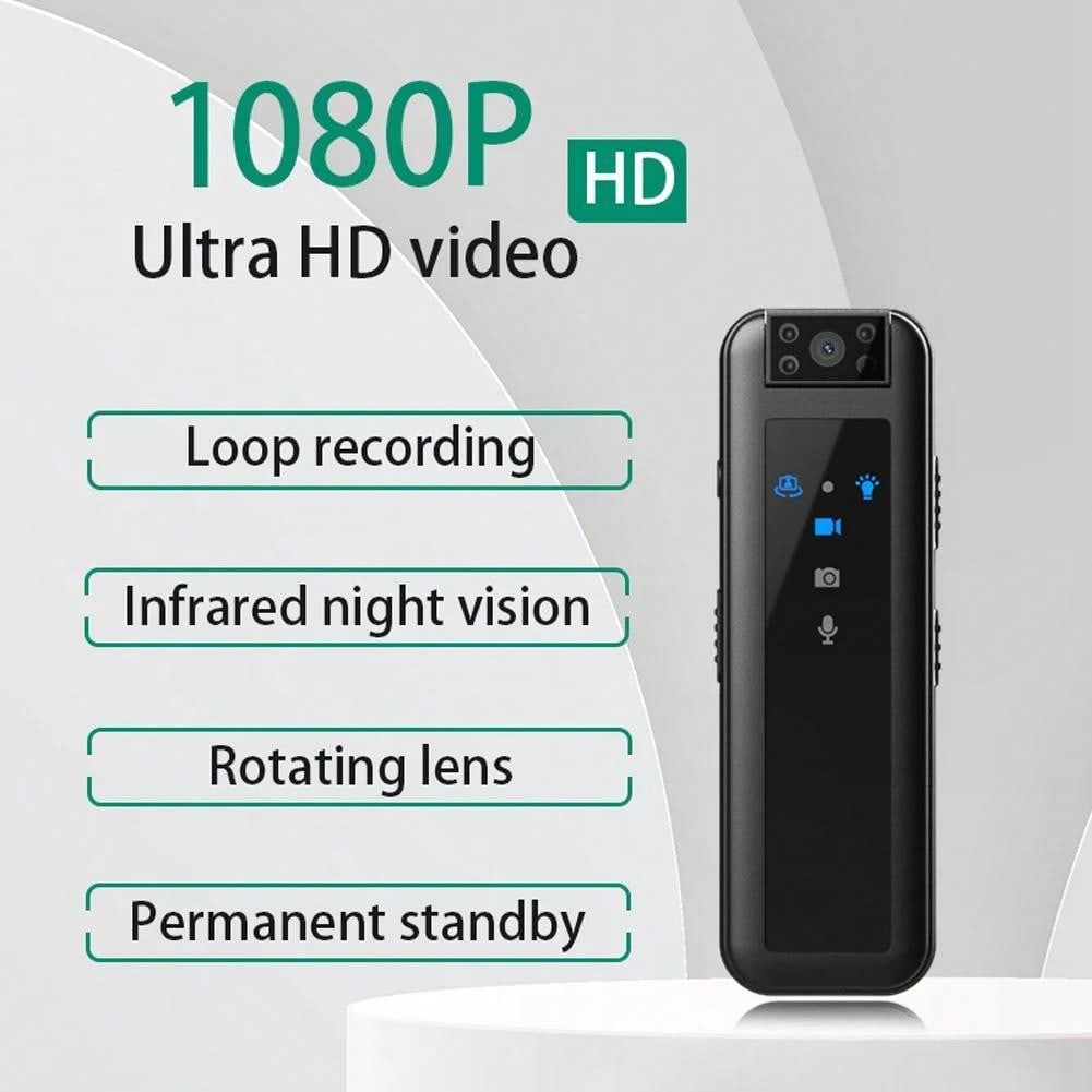 HD 1080P Mini Sports Camera - Portable Clip-On with Infrared Night Vision for Law Enforcement Use