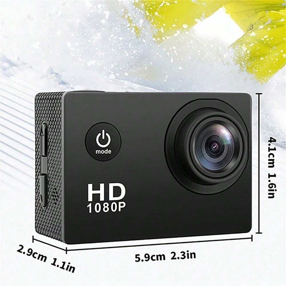 HD 1080P Sport Action Camera - 2" LCD, 5MP, 900mAh Battery, Waterproof, 140 Degree Wide Angle Lens