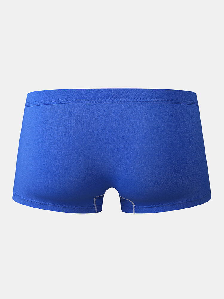 Einfarbige Boxershorts für Herren mit elastischem Bund – bequeme Unterwäsche