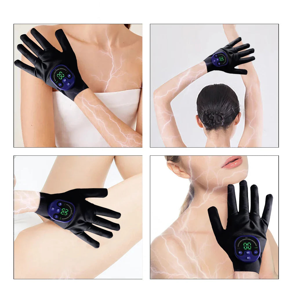 EMS Massage Gloves for Pain Relief, Muscle Recovery, and Improved Blood Circulation