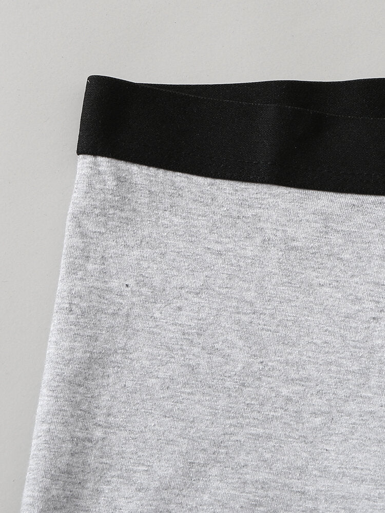 Slim Fit-Boxershorts aus Baumwolle für Herren – 4er-Pack, atmungsaktiv, dünn, U-konvexe Beutel, einfarbig
