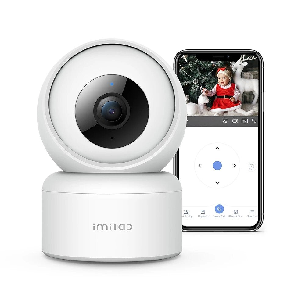 1296P WiFi Indoor Security Camera with Night Vision, Smart Home Surveillance, Baby Monitor, Webcam