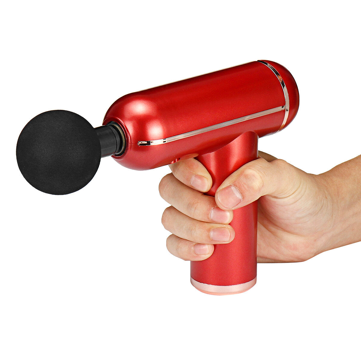 6-Speed Electric Percussion Massage Gun - Deep Tissue Muscle Relaxation & Pain Relief Therapy with 4 Heads