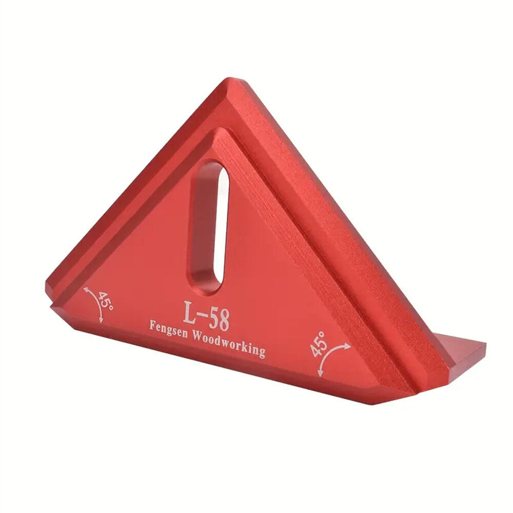 Precision 45° Aluminum Miter Square Ruler for Woodworking and Saw Cutting