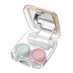 Mini Lens Travel Case Kit with Mirror - Compact Holder and Container Set