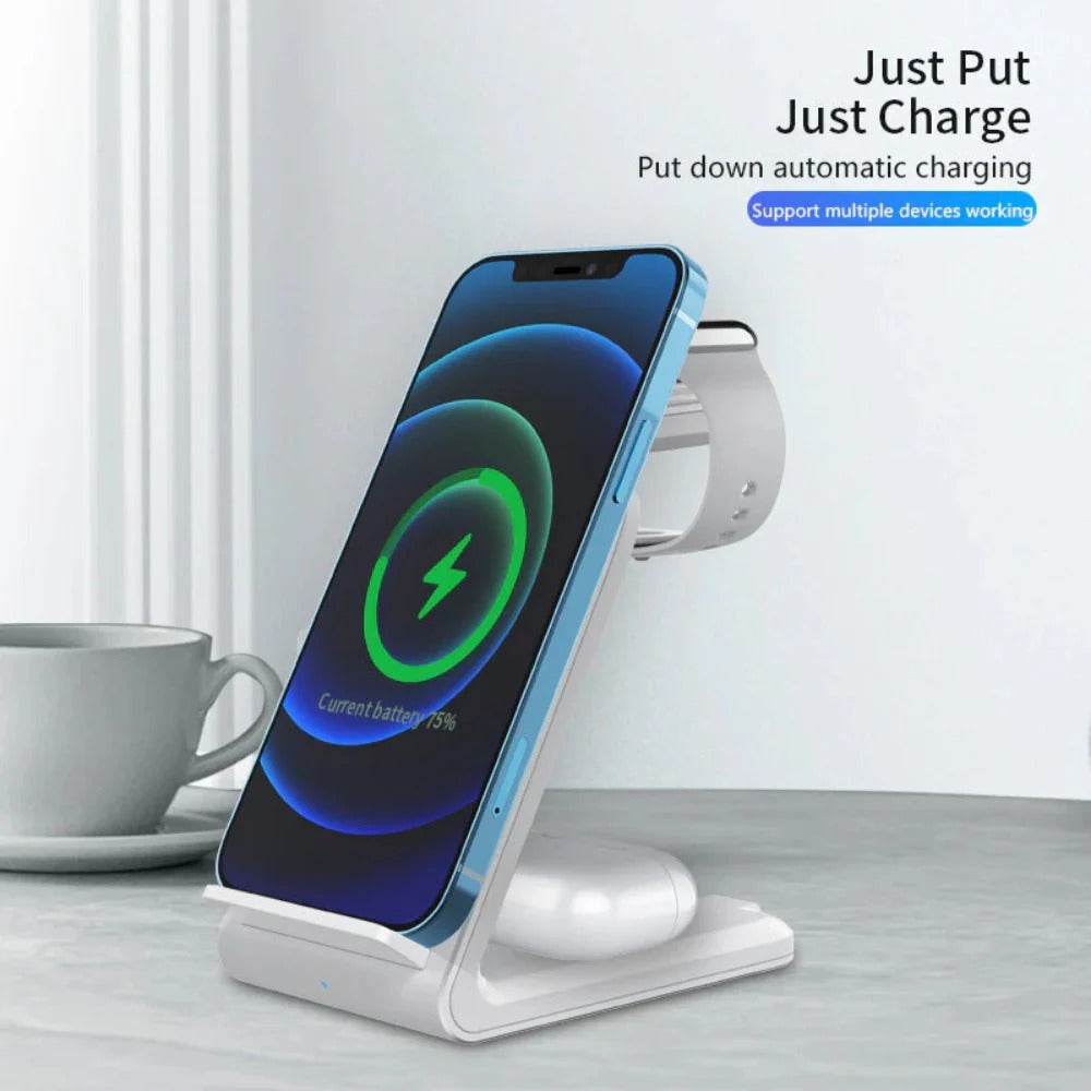 Fast Wireless Charger Stand for iPhone, Samsung, Huawei, Oppo, AirPods, Apple Watch