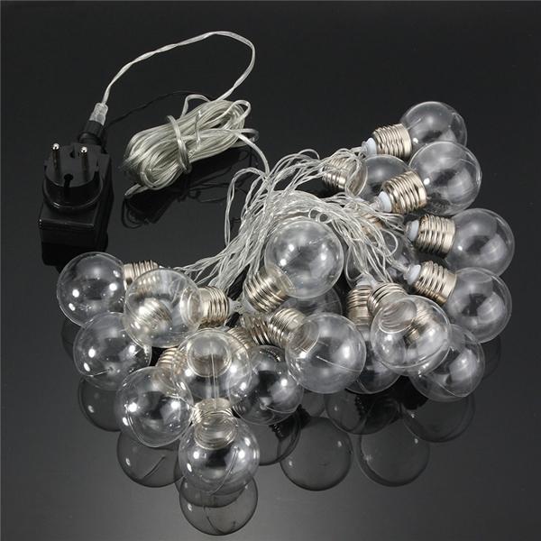 20-Piece LED Clear Festoon Party String Light Kit with Connect Cable - Vintage Style