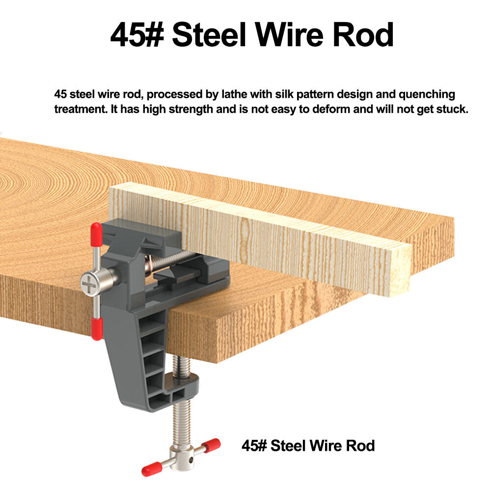 Mini Aluminum Bench Vise for Woodworking, Metalworking, Cutting & Drilling - 1PC