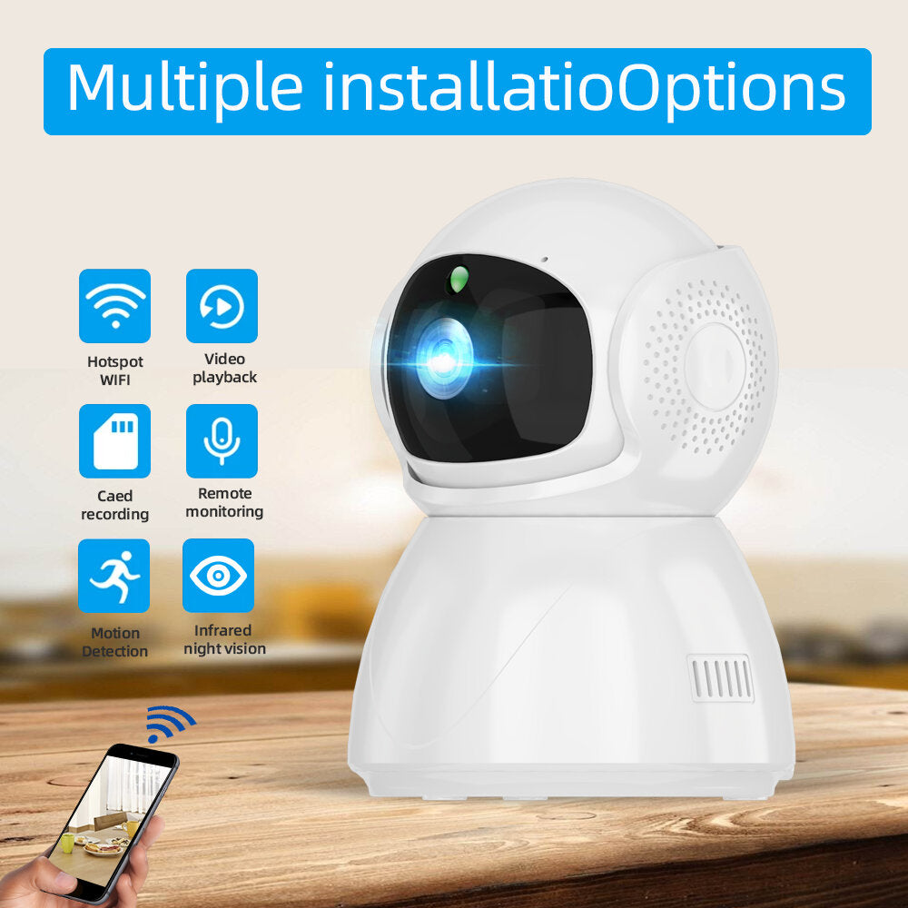 1080P PTZ Smart IP Camera - 360 Degree Night Vision Webcam for Home Security & Baby Monitoring