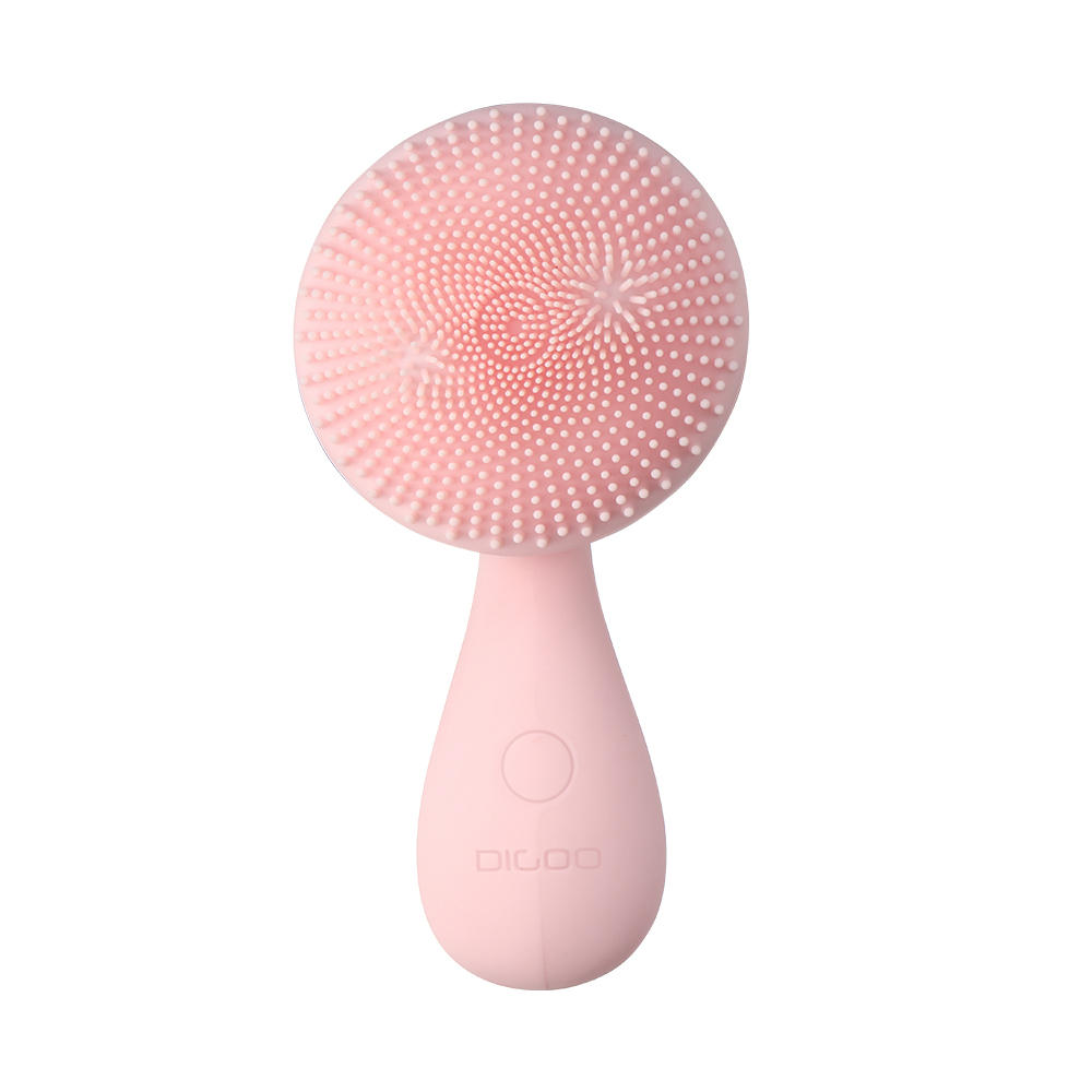 Silicone Ultrasonic Facial Cleansing Brush with 4 Modes & Rotating Magnetic Beads for Skin Rejuvenation