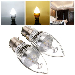 Dimmable 3W LED Chandelier Candle Bulb - AC220V, White & Warm White
