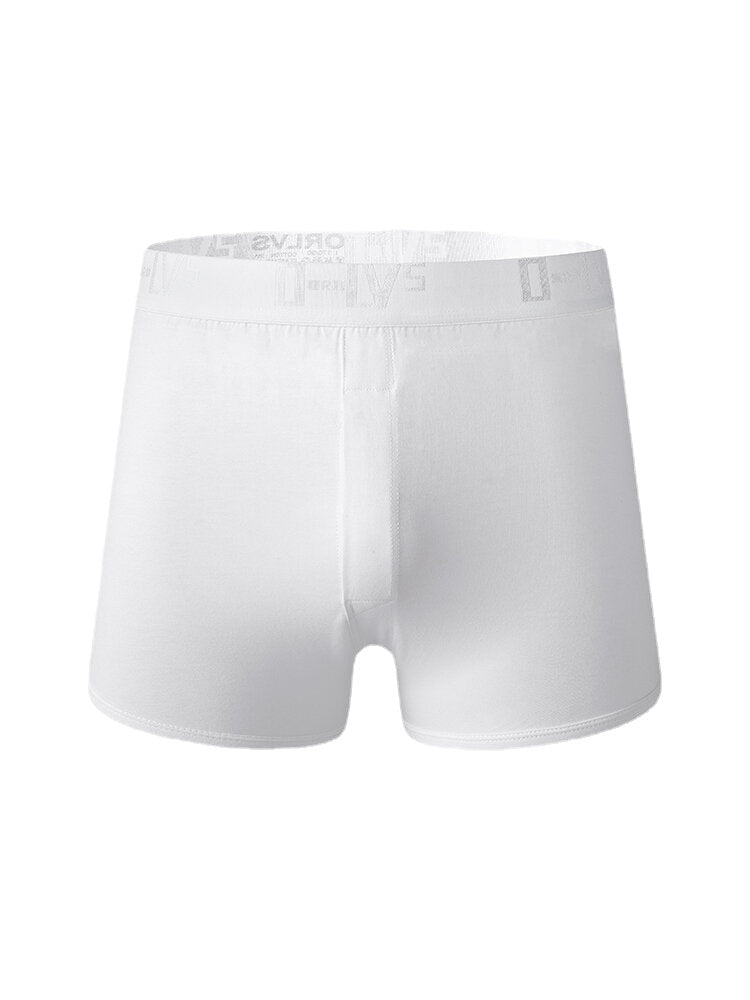 Lockere, atmungsaktive Boxershorts für Herren aus Baumwolle mit mittlerer Taille und elastischem Bund