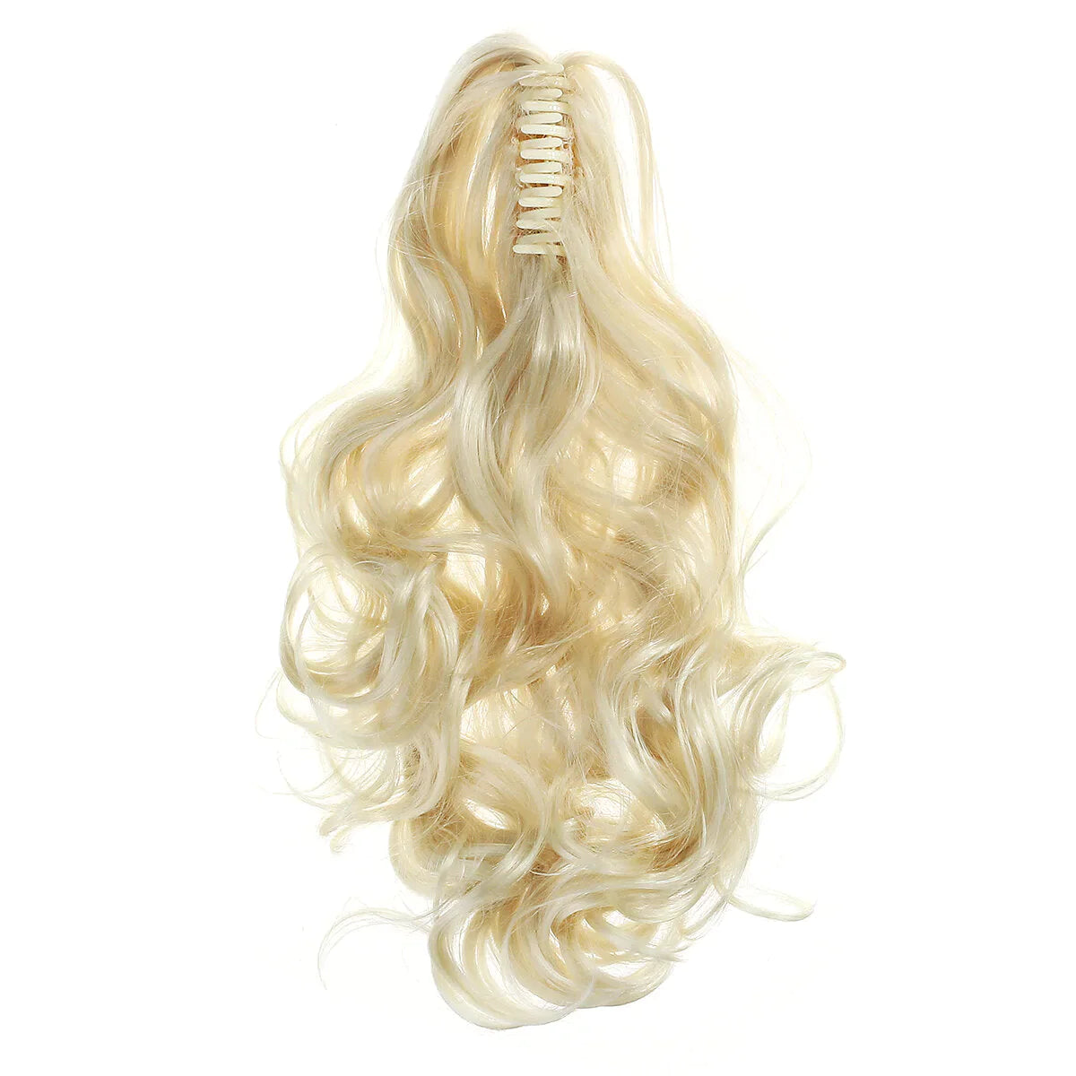 24" Long Hair Extension Bun Wig Ponytail - Matte High Temp Silk Fiber Claw Clip