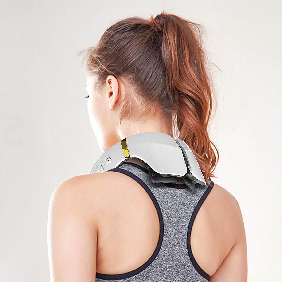 12D TENS Smart Shoulder & Neck Massager with Constant Temperature Hot Compress