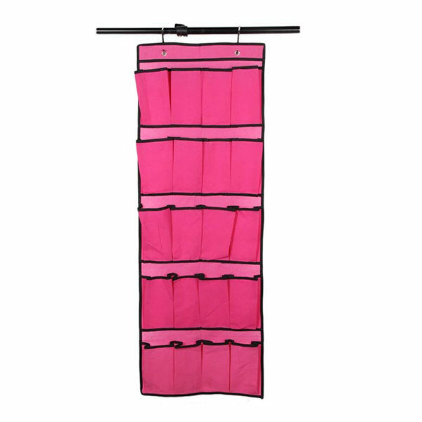 20-Pocket Non-Woven Hanging Door Shoe Organizer Storage Bag