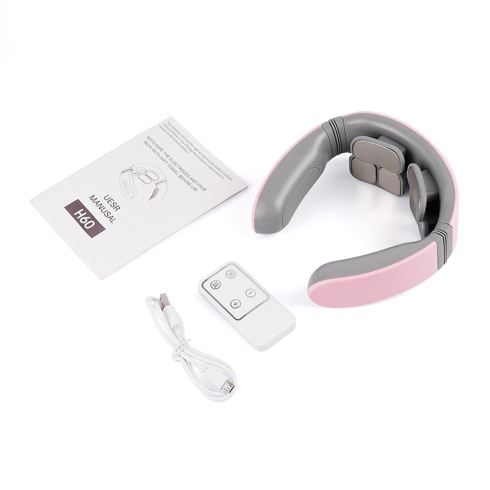 6-Head Electric Neck Massager - 5D Cervical Massage with Heating & Vibration for Pain Relief