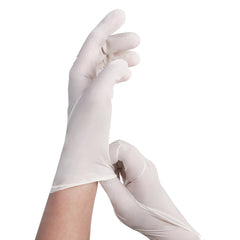 100PCS Disposable Natural Latex Gloves - S/M/L Sizes for Daily Use