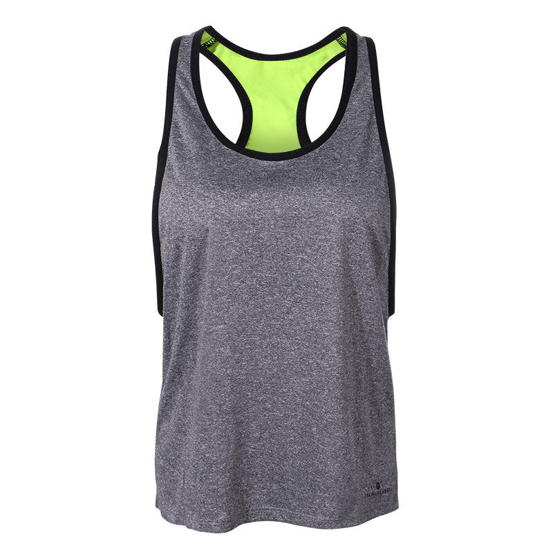 Women's Two-Piece Sleeveless Wireless Shockproof Quick-Dry High Elastic Fitness Vest Bra