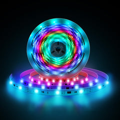 Smart Wi-Fi RGB LED Strip Light with Built-in IC, 40-Key IR Remote, 5M/10M - Perfect for Christmas Decorations