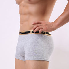 Atmungsaktive Boxershorts für Herren aus Baumwolle mit U-konvexem Beutel und elastischer Taille