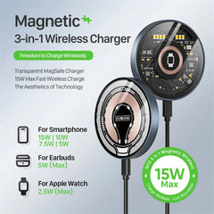 Fast Wireless Magnetic Charger for iPhone, Samsung, Huawei, Xiaomi Qi-Compatible Phones