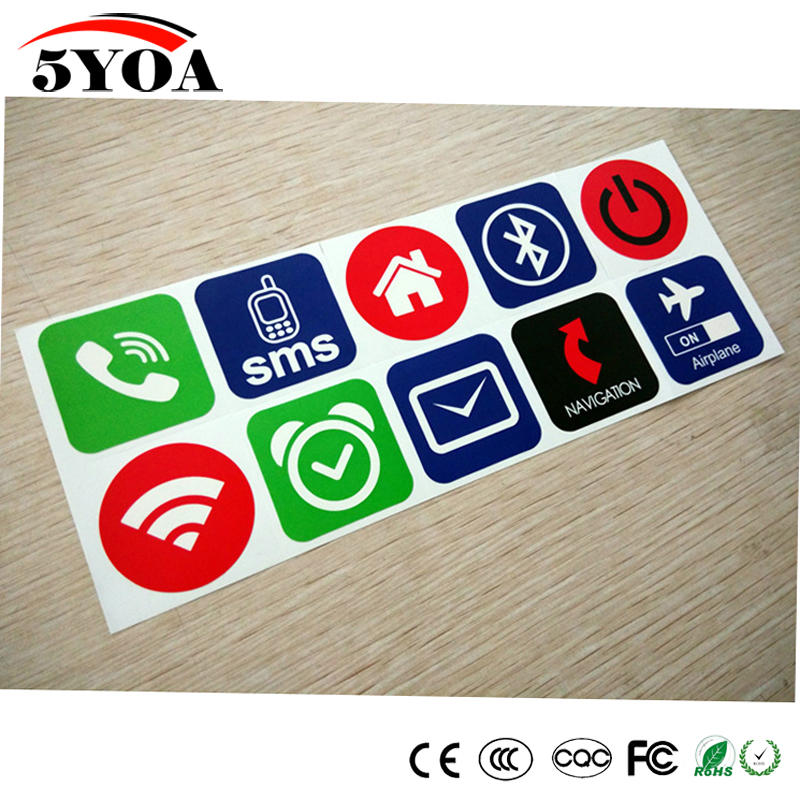 10pcs Ntag213 NFC Tag Stickers - RFID Adhesive Labels for Keychains and Patrol Tokens