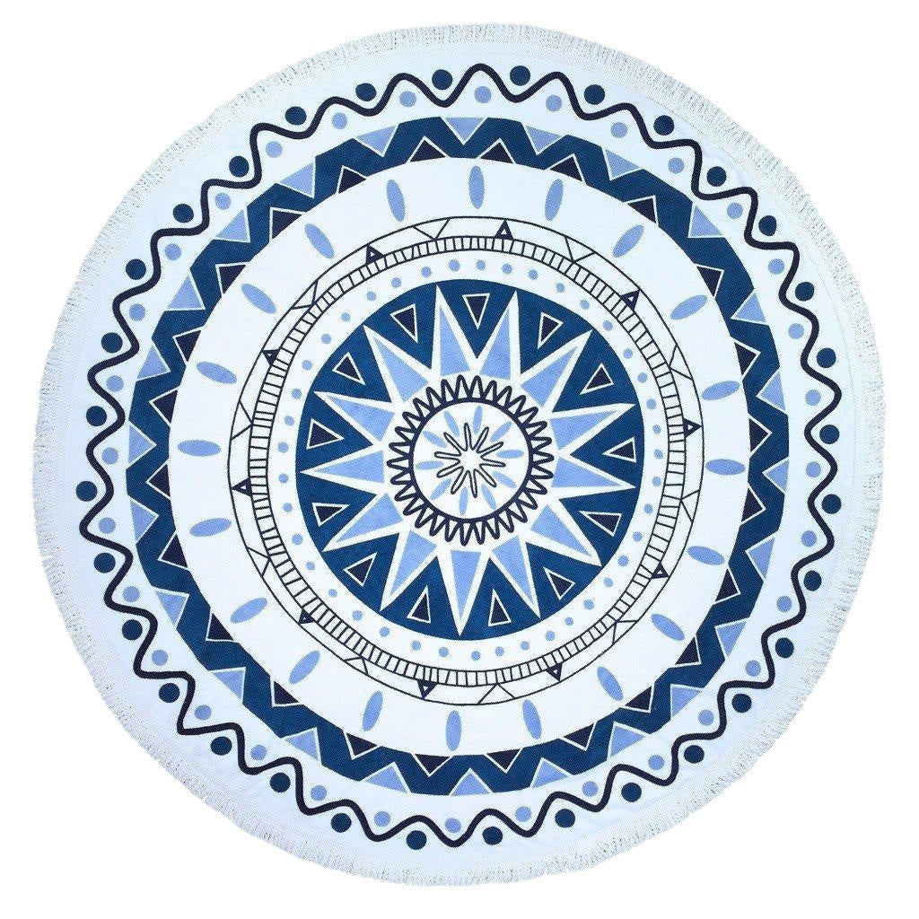 150cm European Style Round Beach Yoga Towel, Thin Polyester Fiber Tapestry, Bed Sheet, Tablecloth