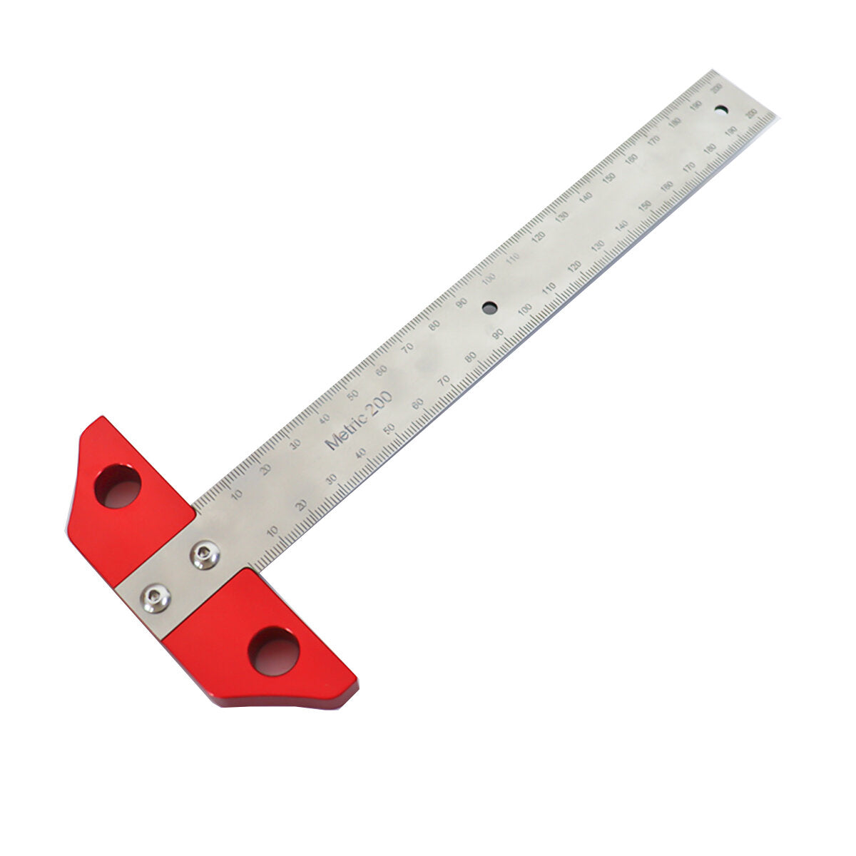 8" T Square Ruler for Woodworking - Imperial & Metric Scales, Measuring & Scribing Tool