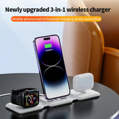 Fast Wireless Charger Pad for iPhone 13/14/Pro/Max, iWatch, AirPods, and Qi-Enabled Devices