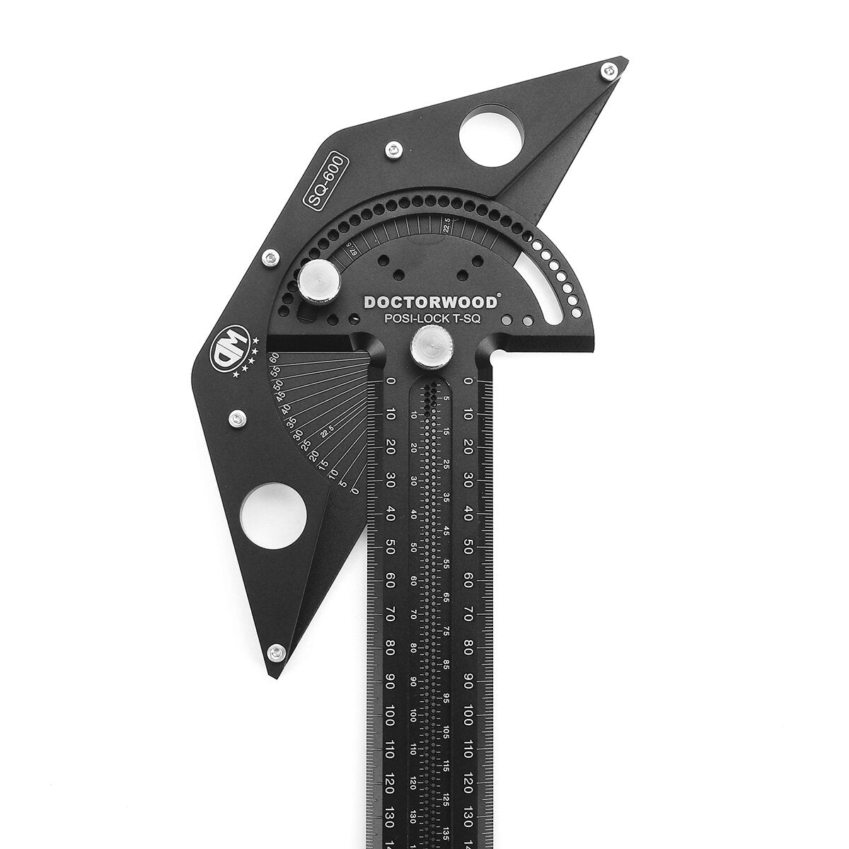600mm Aluminum Woodworking Scriber T Square - Angle Lock Marking Ruler