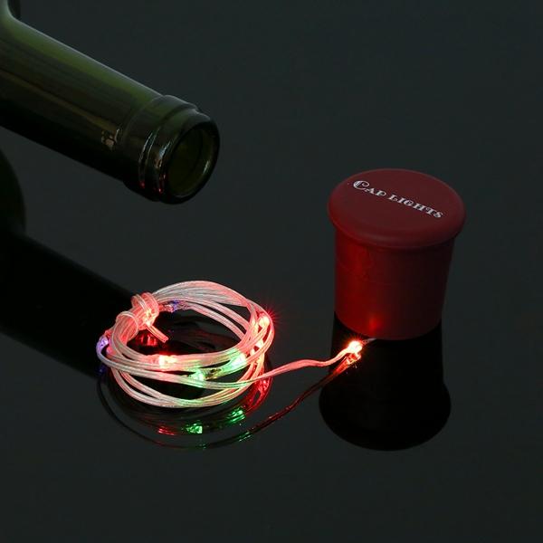 1M 2W 10 LED RGB/Warm/Pure White Wine Bottle String Lights, 3 Modes, Party Decor