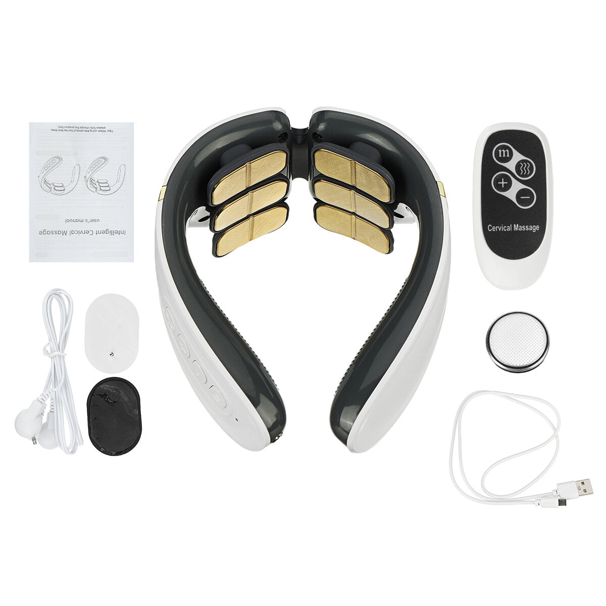 [Upgrade Version] Multifunctional Neck Massager with Remote Control & Timer - Constant Temperature Hot Compress for Cervical Spine