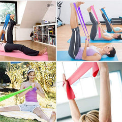 1.5m Yoga Resistance Bands - Fitness Pilates Flexbands for Gym Training & Workout Stretching