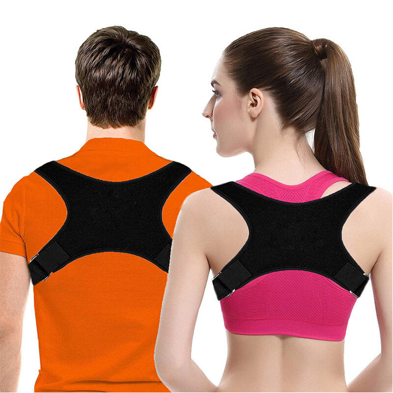 Invisible Rubber Zipper Strap Back Posture Correction Belt - Thin, Portable Anti-Hunchback Sitting Corrector