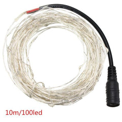 10M 100 LED Silver Wire Waterproof Christmas Outdoor String Fairy Lights DC12V