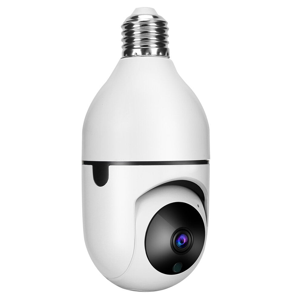 2MP WiFi PTZ Security Camera Bulb with E27 Connector, Infrared Night Vision, Motion Detection, 2-Way Audio